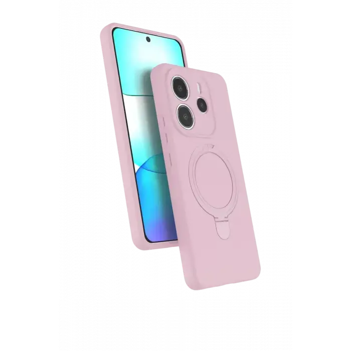 Newface Xiaomi Redmi Note 14 4G Regal Magsafe Standlı Kapak - Açık Pembe