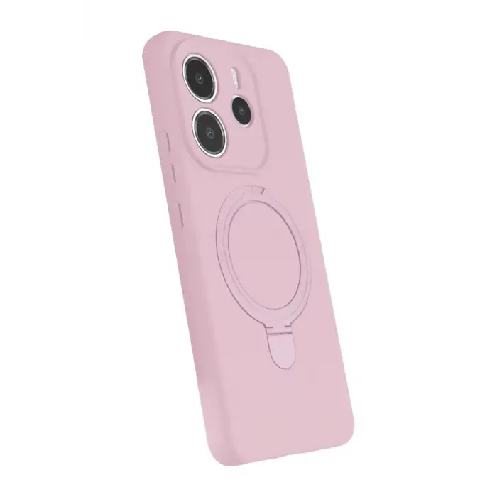 Newface Xiaomi Redmi Note 14 4G Regal Magsafe Standlı Kapak - Açık Pembe