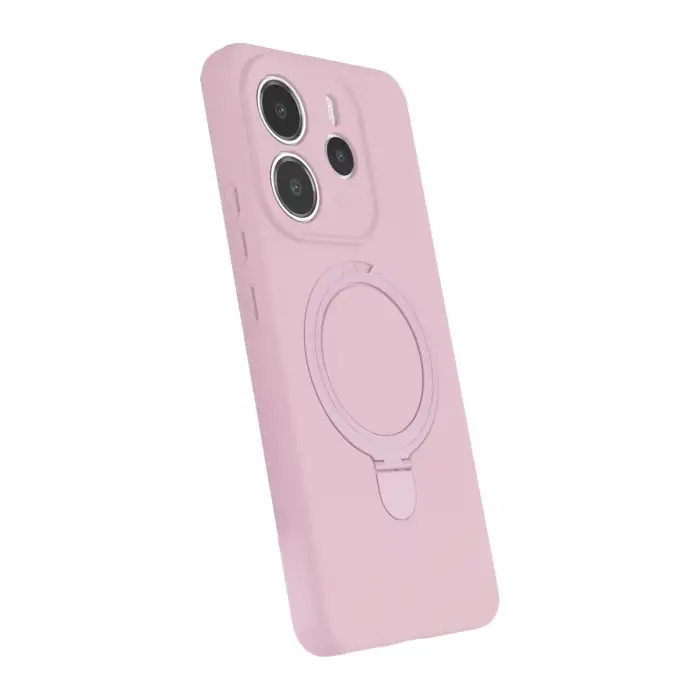 Newface Xiaomi Redmi Note 14 4G Regal Magsafe Standlı Kapak - Açık Pembe