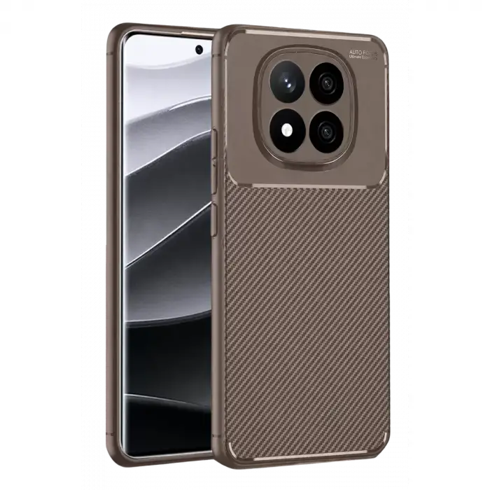 Newface Xiaomi Redmi Note 14 Pro 4G Kılıf Auto Focus Karbon Kapak - Gri