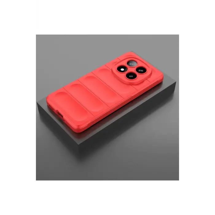 Newface Xiaomi Redmi Note 14 Pro 4G Kılıf Optimum Silikon - Kırmızı