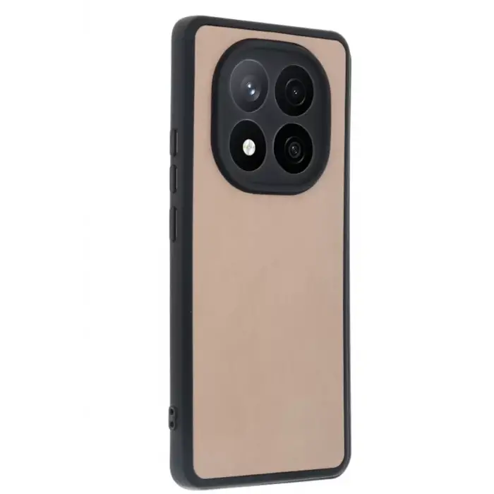 Newface Xiaomi Redmi Note 14 Pro 5G Kılıf Aras Deri Kapak - Pudra