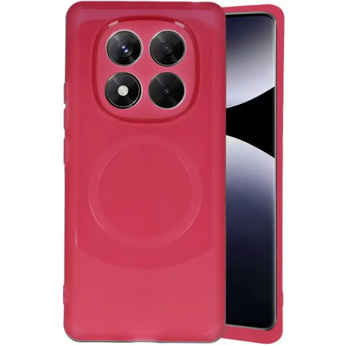Newface Xiaomi Redmi Note 14 Pro 5G Kılıf Maya Karbon Kapak - Bordo