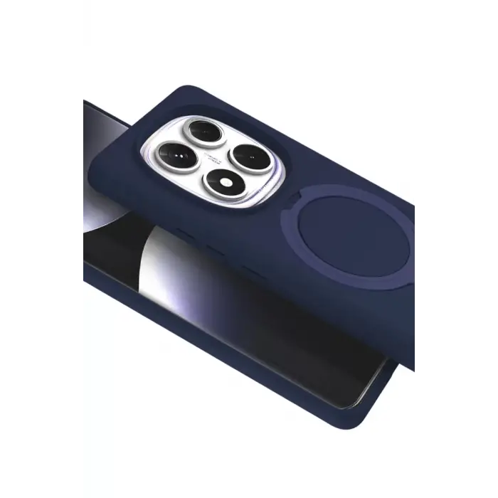 Newface Xiaomi Redmi Note 14 Pro 5G Regal Magsafe Standlı Kapak - Lacivert