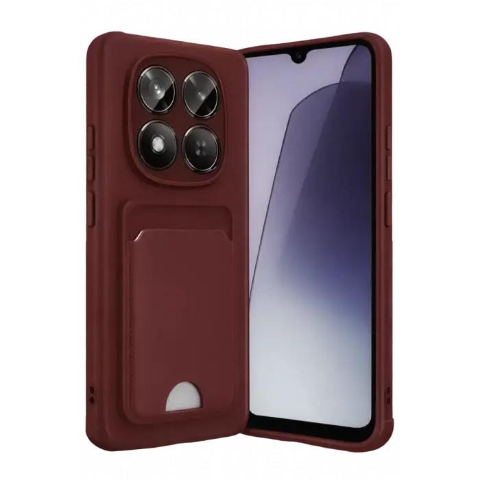 Newface Xiaomi Redmi Note 15 Pro 4G Kelvin Kartvizitli Silikon - Bordo
