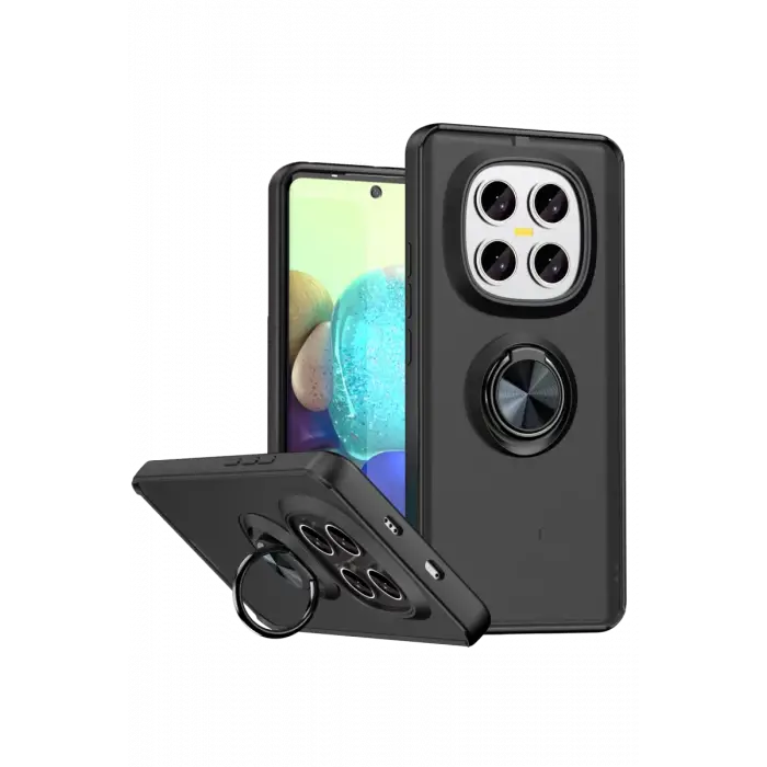 Newface Xiaomi Redmi Note 15 Pro 4G Montreal Yüzüklü Silikon Kapak - Siyah