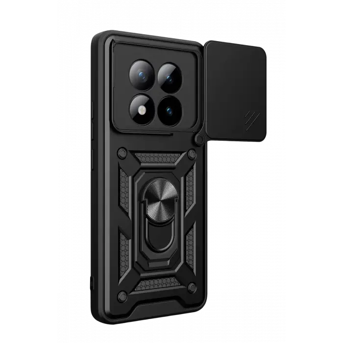 Newface Xiaomi Redmi Note 15 Pro 4G Pars Lens Yüzüklü Silikon - Siyah