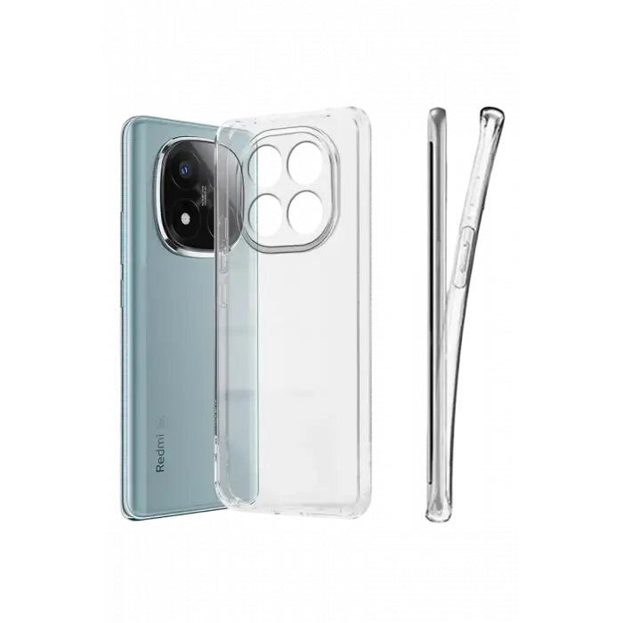 Newface Xiaomi Redmi Note 15 Pro Plus 5G Lüx Şeffaf Silikon - Şeffaf