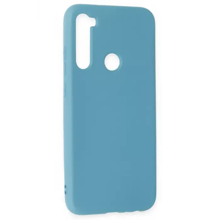 Newface Xiaomi Redmi Note 8 Kılıf Nano içi Kadife Silikon - Mavi
