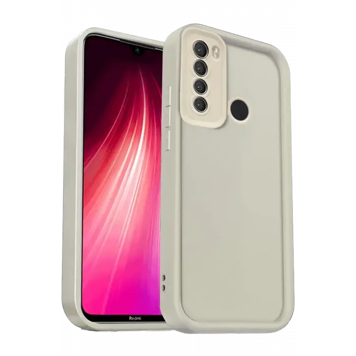 Newface Xiaomi Redmi Note 8 Kılıf Viera Silikon - Krem