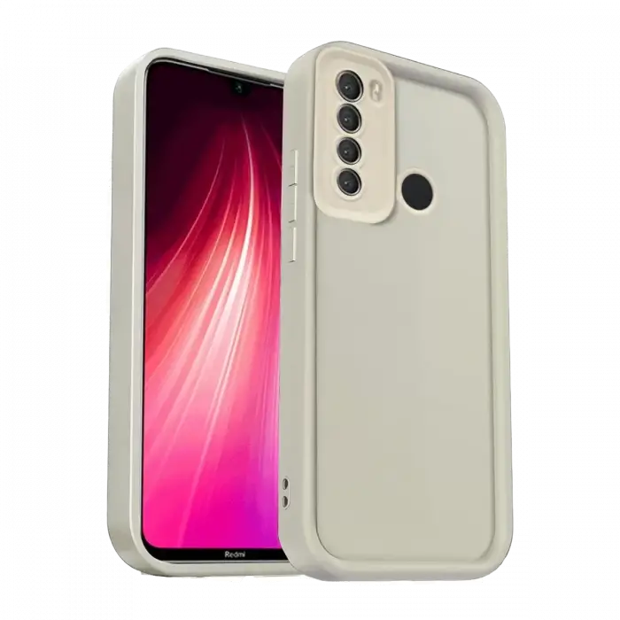 Newface Xiaomi Redmi Note 8 Kılıf Viera Silikon - Krem