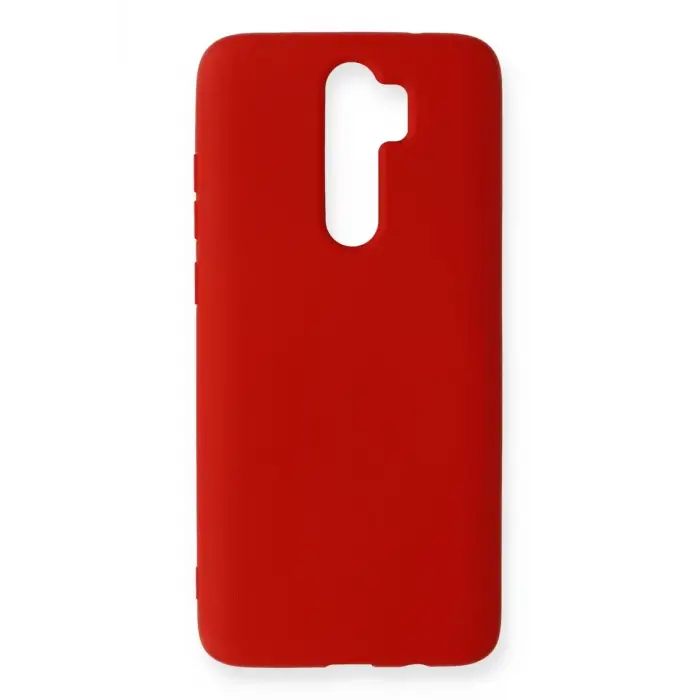 Newface Xiaomi Redmi Note 8 Pro Kılıf Nano içi Kadife Silikon - Kırmızı