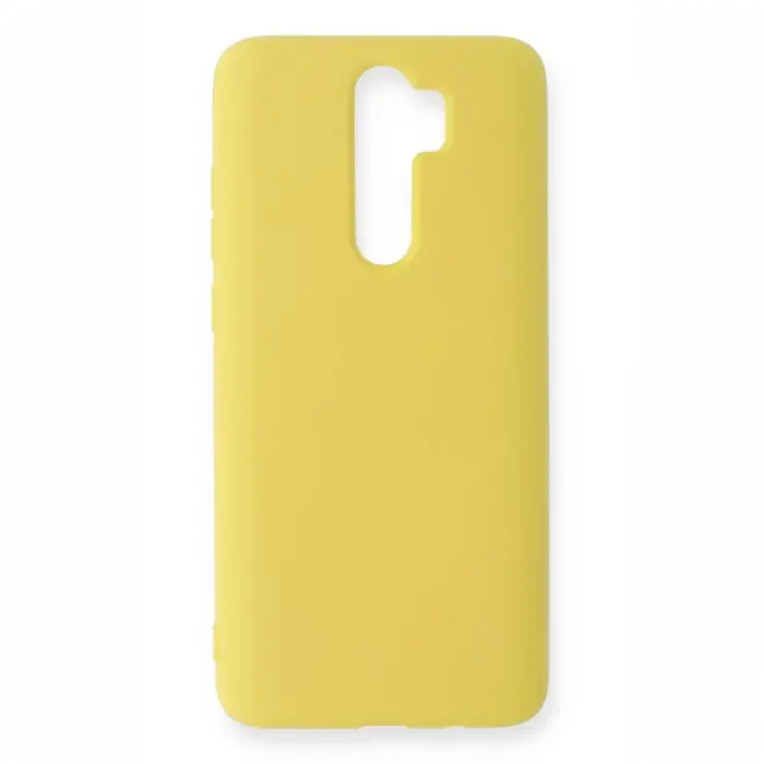 Newface Xiaomi Redmi Note 8 Pro Kılıf Nano içi Kadife Silikon - Sarı