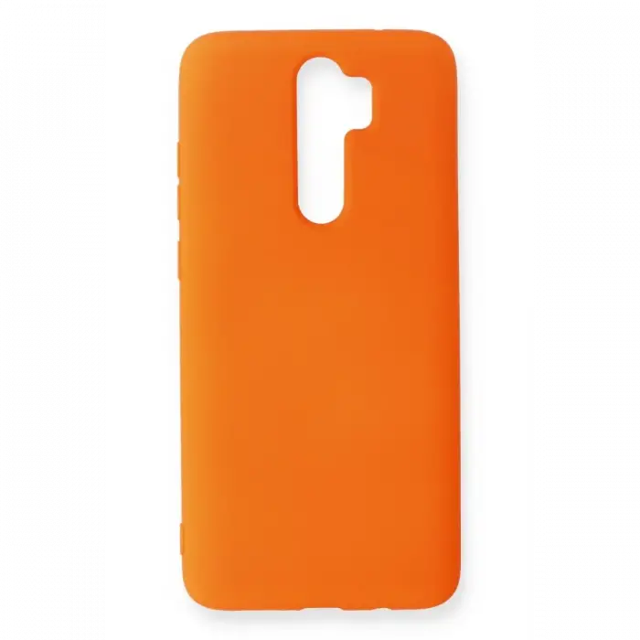 Newface Xiaomi Redmi Note 8 Pro Kılıf Nano içi Kadife Silikon - Turuncu