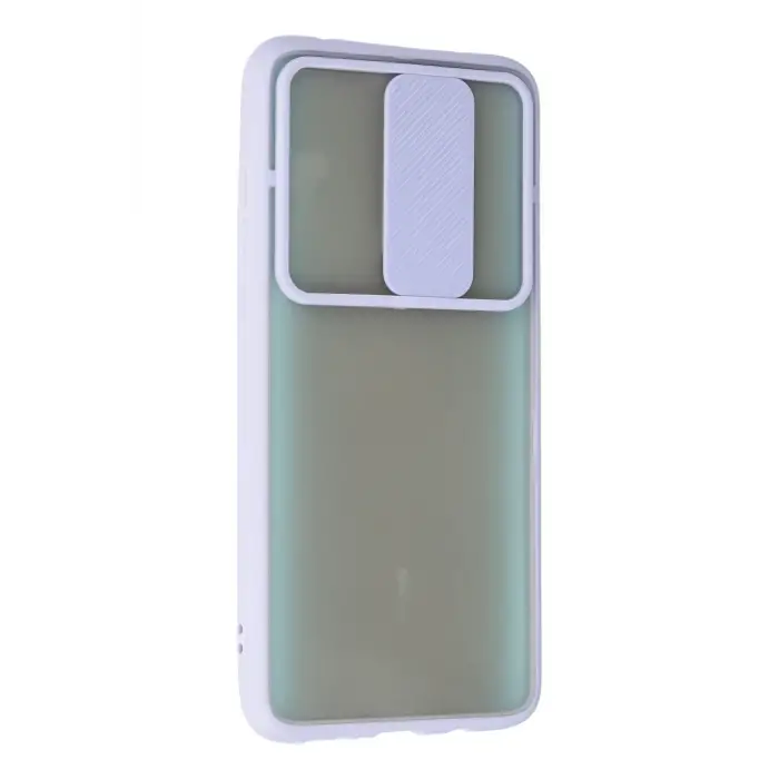 Newface Xiaomi Redmi Note 8 Pro Kılıf Palm Buzlu Kamera Sürgülü Silikon - Lila