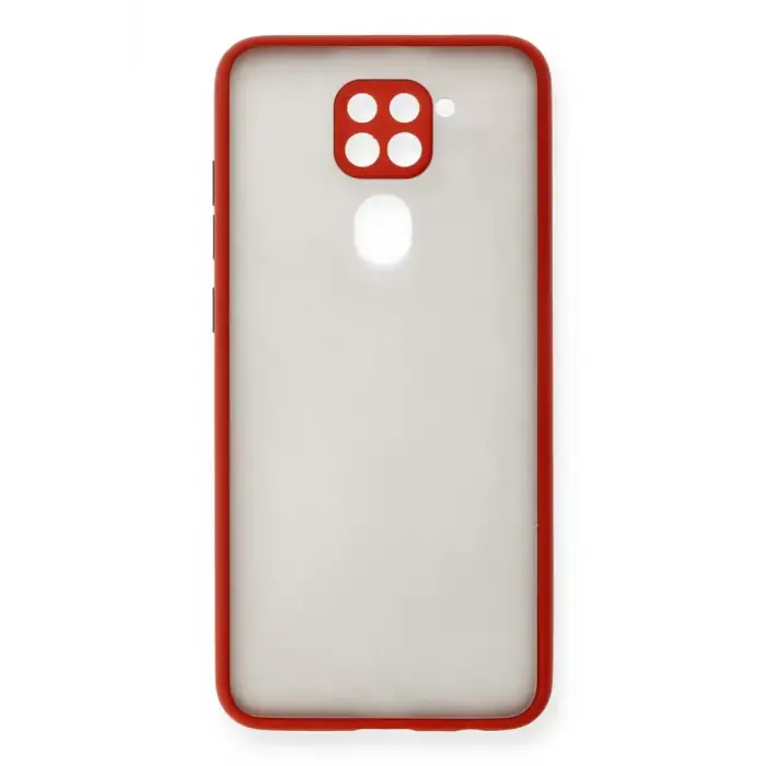 Newface Xiaomi Redmi Note 9 Kılıf Montreal Silikon Kapak - Kırmızı