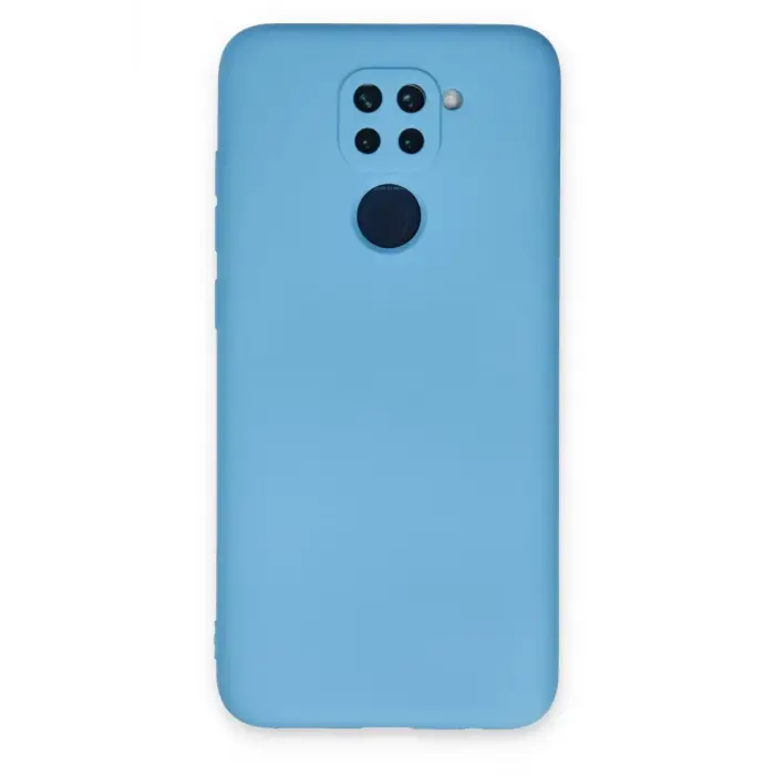 Newface Xiaomi Redmi Note 9 Kılıf Nano içi Kadife Silikon - Mavi