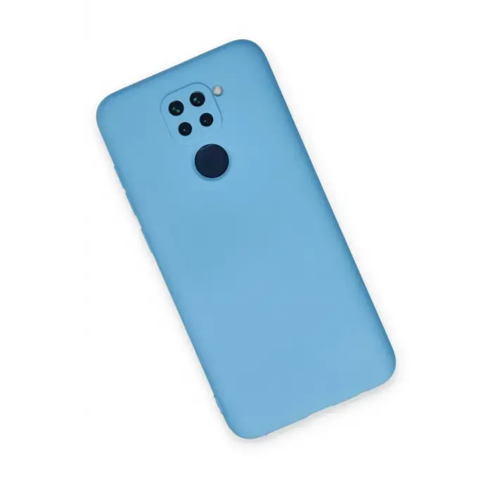 Newface Xiaomi Redmi Note 9 Kılıf Nano içi Kadife Silikon - Mavi