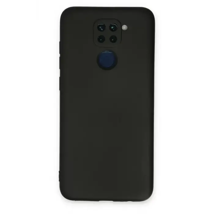 Newface Xiaomi Redmi Note 9 Kılıf Nano içi Kadife Silikon - Siyah