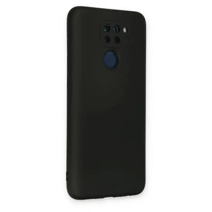 Newface Xiaomi Redmi Note 9 Kılıf Nano içi Kadife Silikon - Siyah