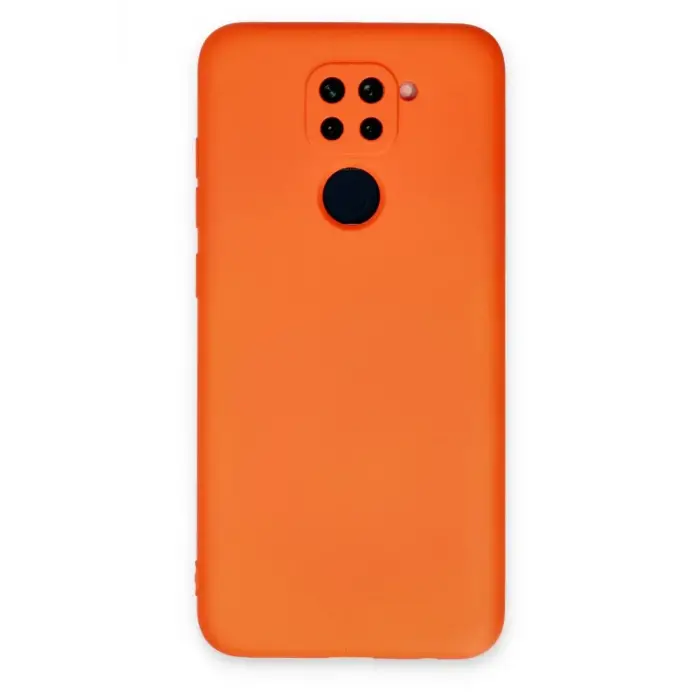 Newface Xiaomi Redmi Note 9 Kılıf Nano içi Kadife Silikon - Turuncu