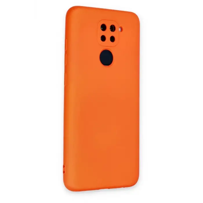 Newface Xiaomi Redmi Note 9 Kılıf Nano içi Kadife Silikon - Turuncu