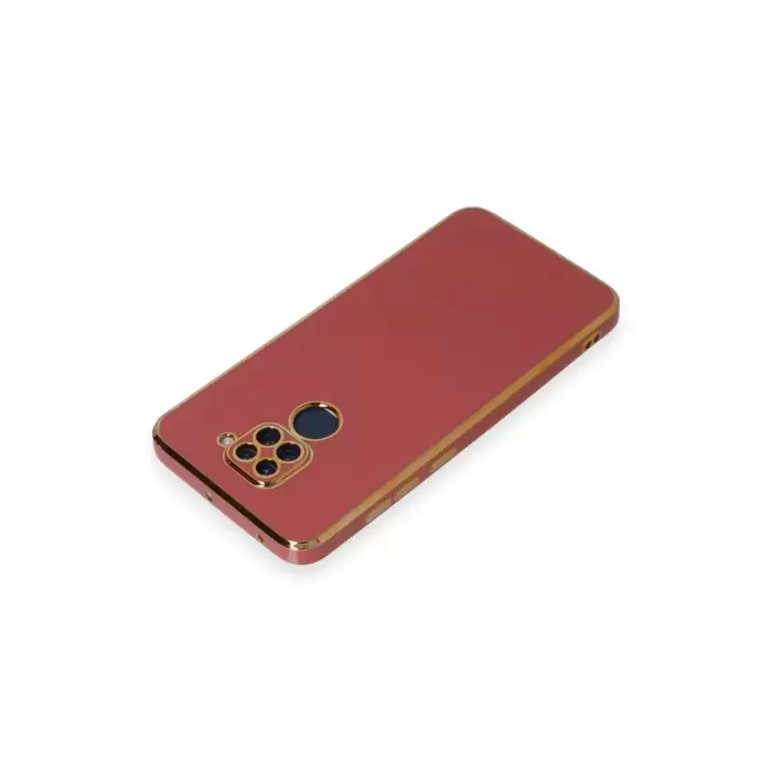 Newface Xiaomi Redmi Note 9 Kılıf Volet Silikon - Kırmızı