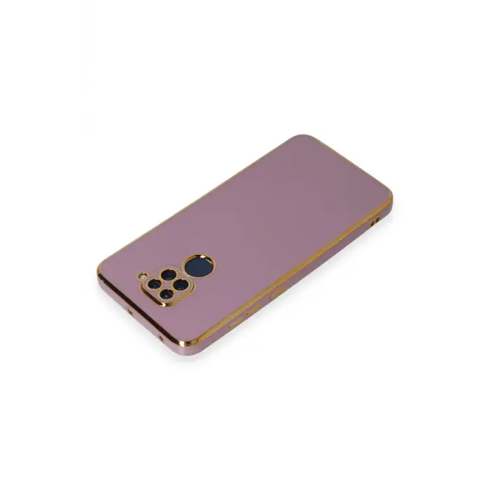 Newface Xiaomi Redmi Note 9 Kılıf Volet Silikon - Mor