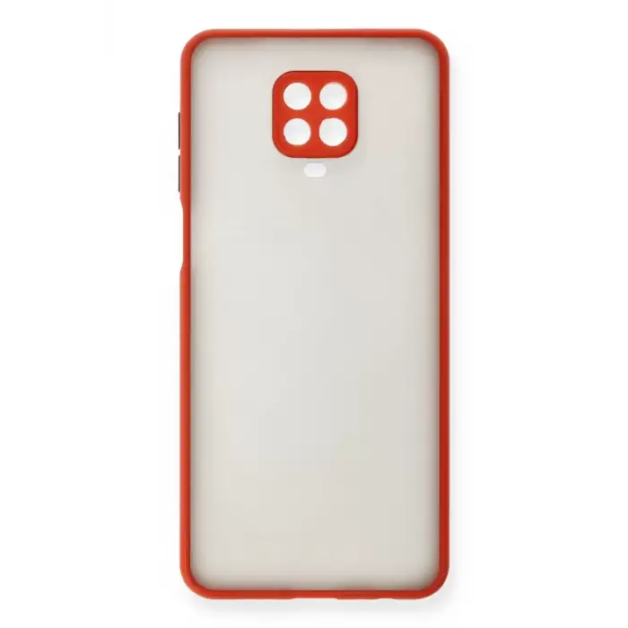 Newface Xiaomi Redmi Note 9 Pro Kılıf Montreal Silikon Kapak - Kırmızı
