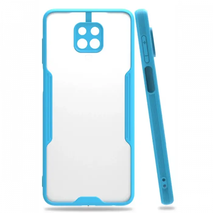 Newface Xiaomi Redmi Note 9S Kılıf Platin Silikon - Mavi