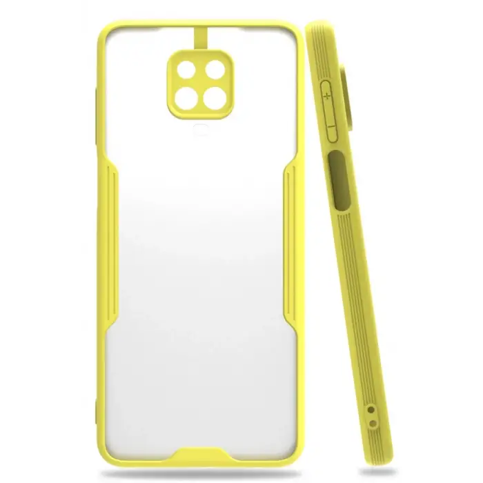 Newface Xiaomi Redmi Note 9S Kılıf Platin Silikon - Sarı