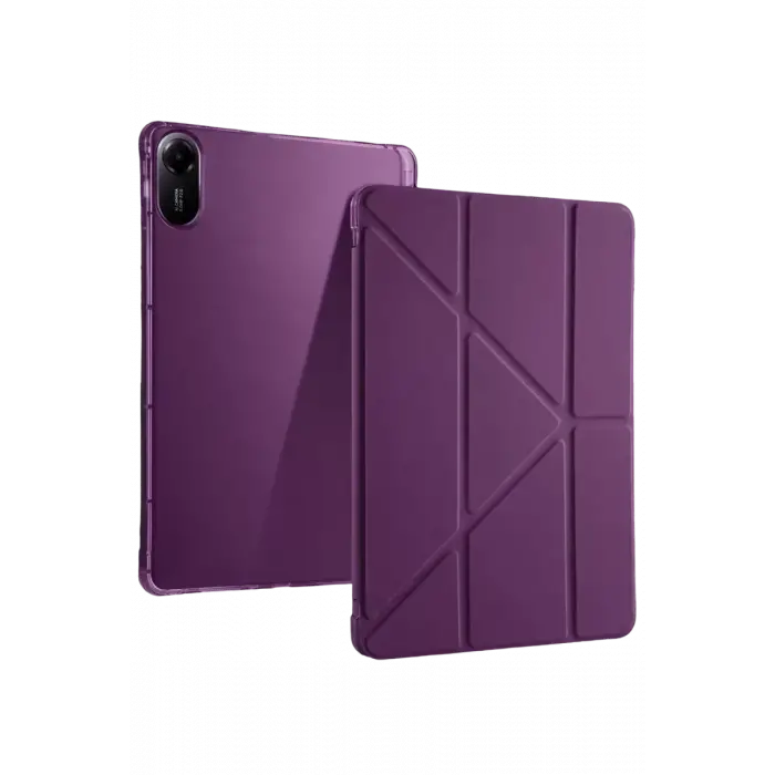 Newface Xiaomi Redmi Pad 2 Kalemlikli Mars Tablet Kılıfı - Mürdüm