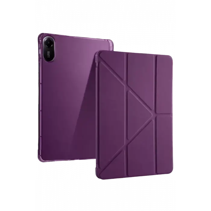 Newface Xiaomi Redmi Pad 2 Kalemlikli Mars Tablet Kılıfı - Mürdüm