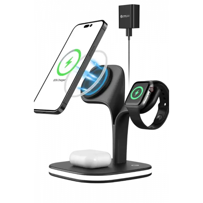 Newface YM-UD22 Kablosuz Şarj Masaüstü Set - Siyah