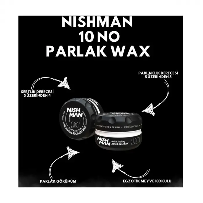 Nishman Full Force Maximum Control Jel Parlak Wax 10 150 Ml