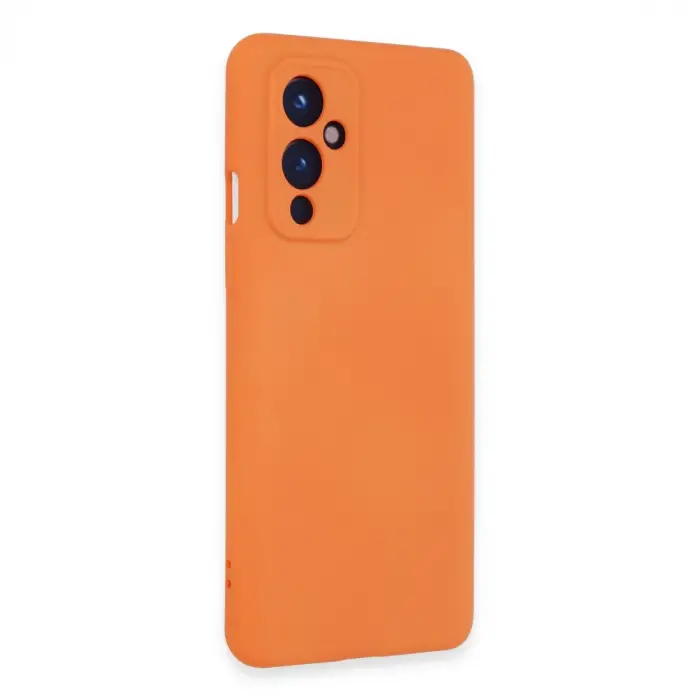 One Plus 9 Kılıf Nano içi Kadife Silikon - Turuncu