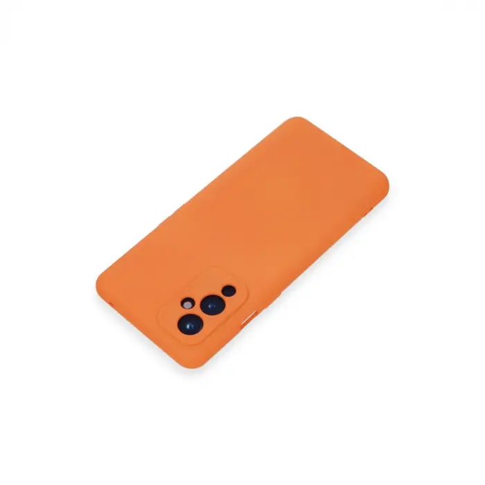One Plus 9 Kılıf Nano içi Kadife Silikon - Turuncu