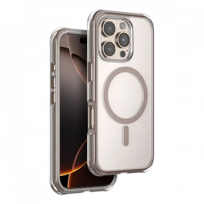 Onegif Apple iPhone 16 Pro Max Hulk Magsafe Kapak - Çöl Titanyum