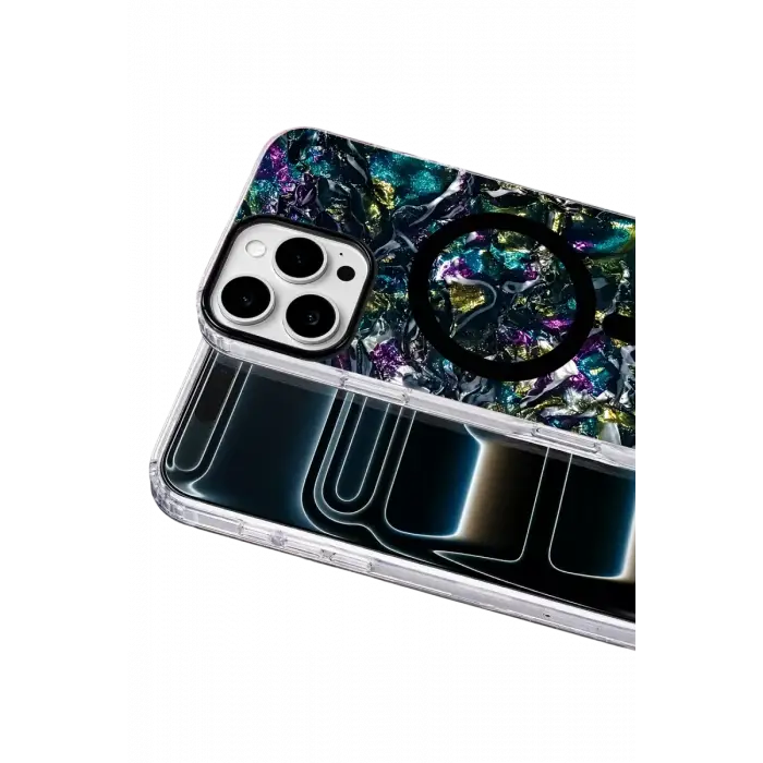 Onegif Apple iPhone 16 Pro Max Mila Dalgalı Magsafe Kapak - Lacivert