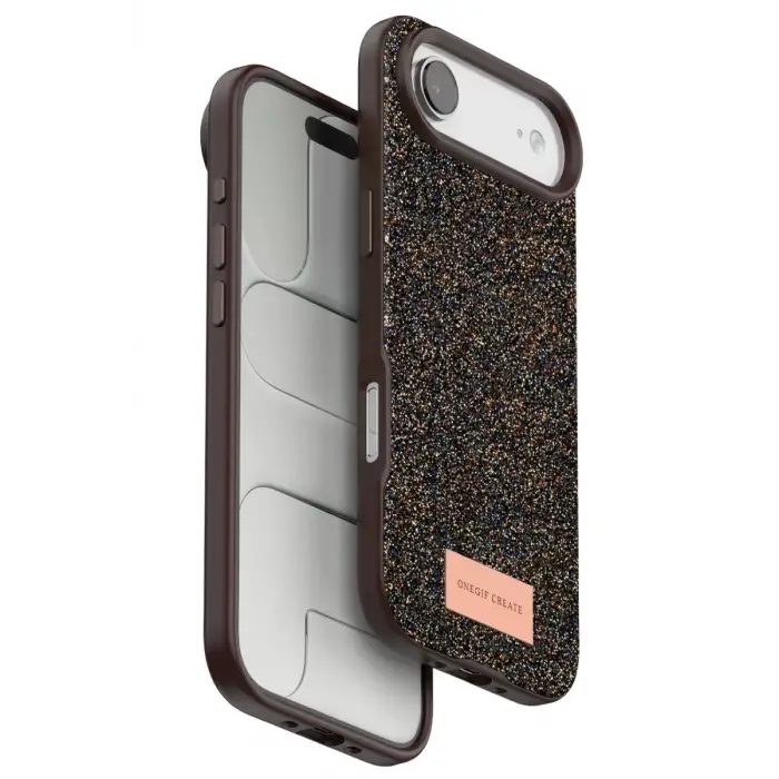 Onegif Apple iPhone 17 Air Bright Simli Kapak - Gold