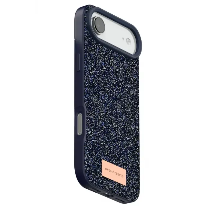 Onegif Apple iPhone 17 Air Bright Simli Kapak - Mavi