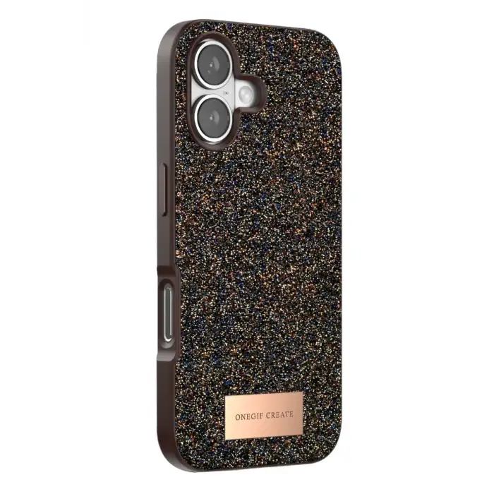 Onegif Apple iPhone 17 Bright Simli Kapak - Gold