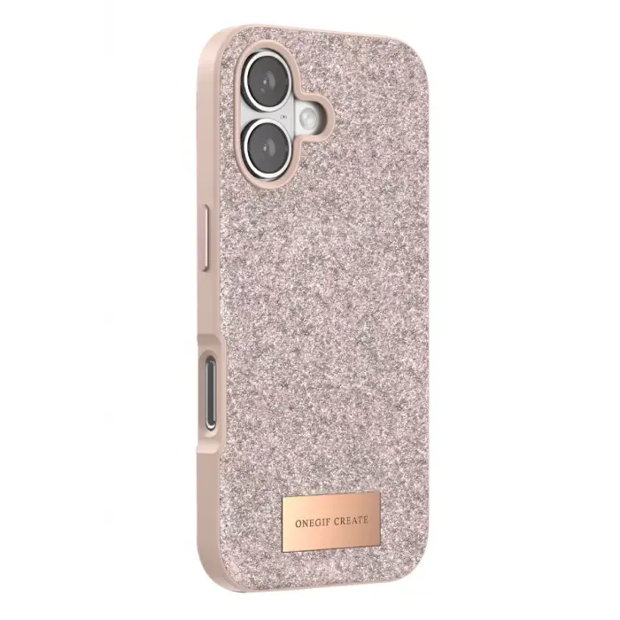 Onegif Apple iPhone 17 Bright Simli Kapak - Pembe