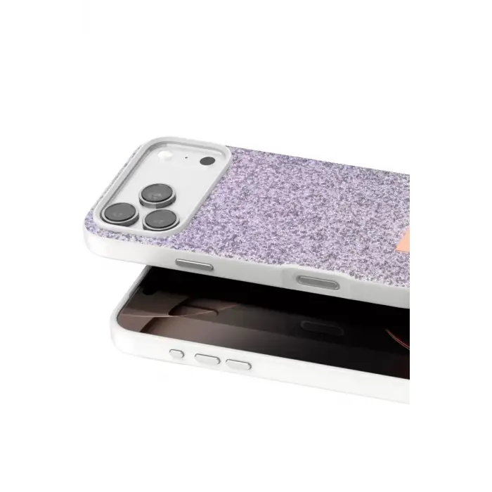 Onegif Apple iPhone 17 Pro Max Bright Simli Kapak - Lila