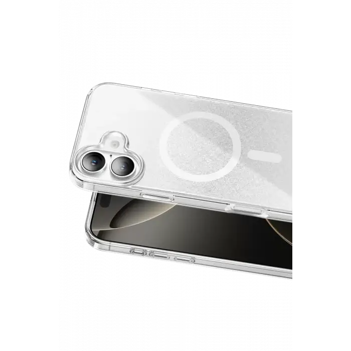 Onegif Apple iPhone 17 Sora Simli Magsafe Kapak - Beyaz
