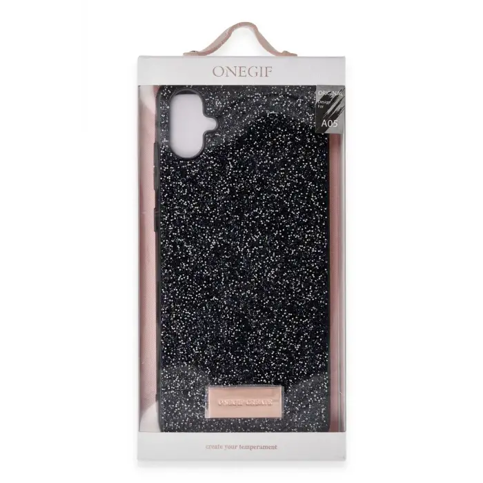Onegif Samsung Galaxy A05 Bright Simli Kapak - Gold
