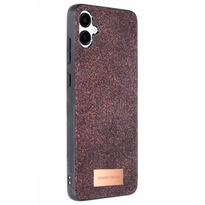 Onegif Samsung Galaxy A06 Bright Simli Kapak - Derin Mor