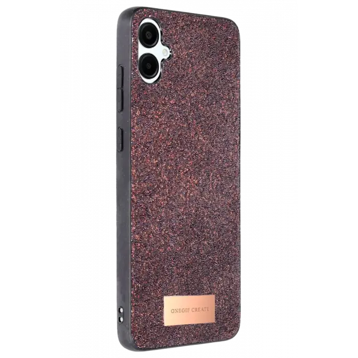 Onegif Samsung Galaxy A06 Bright Simli Kapak - Derin Mor