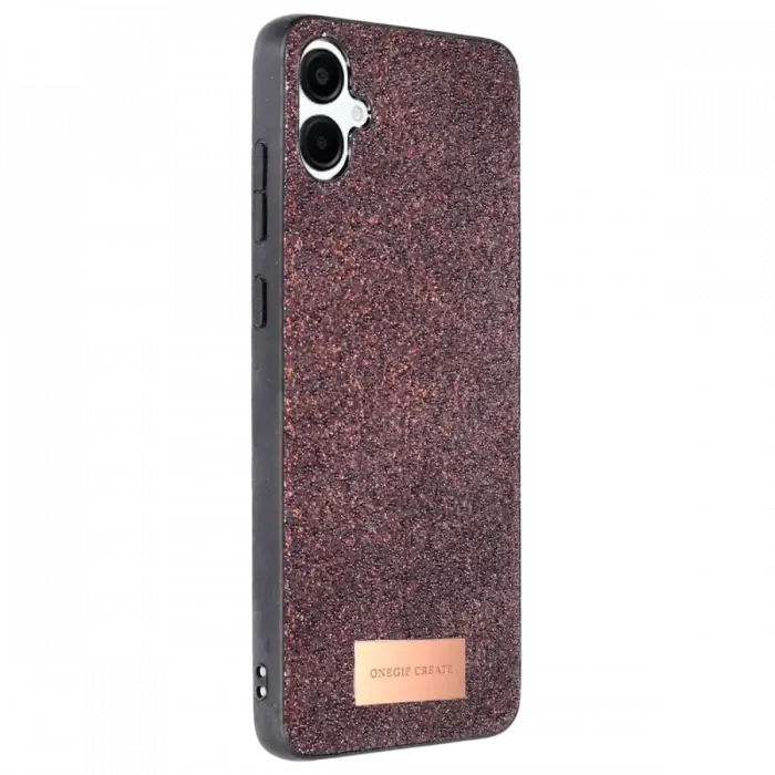 Onegif Samsung Galaxy A06 Bright Simli Kapak - Derin Mor