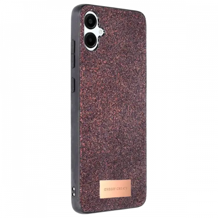 Onegif Samsung Galaxy A06 Bright Simli Kapak - Derin Mor